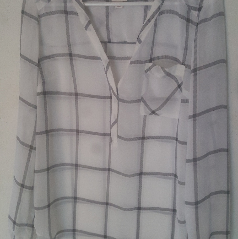 Long sleeve, sheer shirt